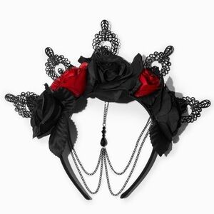 3/$25 Claire’s Roses & Chains Gothic Day of the Dead Flower Headband